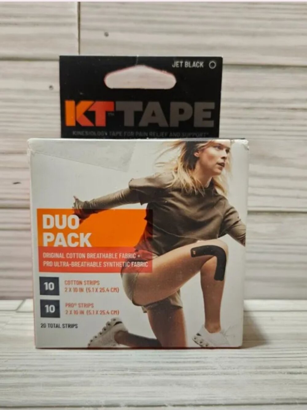 KT Tape Duo Pack Kinesiology Tape - Jet Black